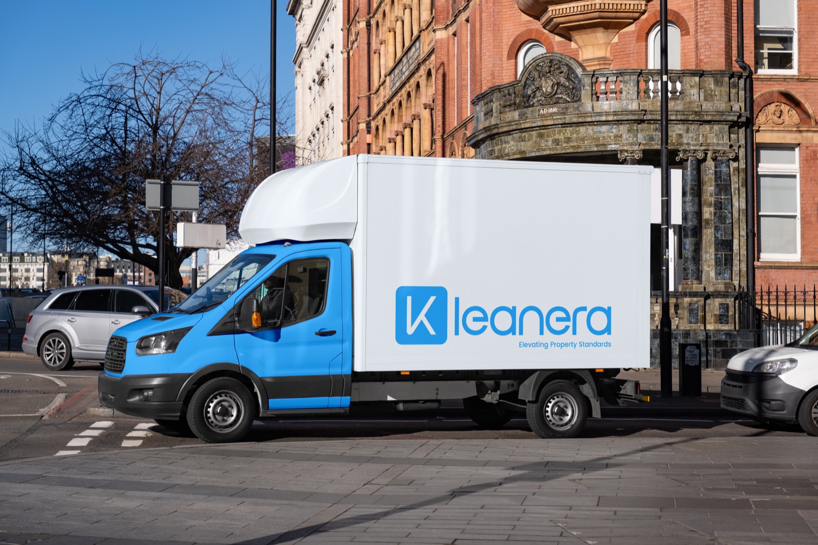 A Kleanera-liveried van on a Nottingham street